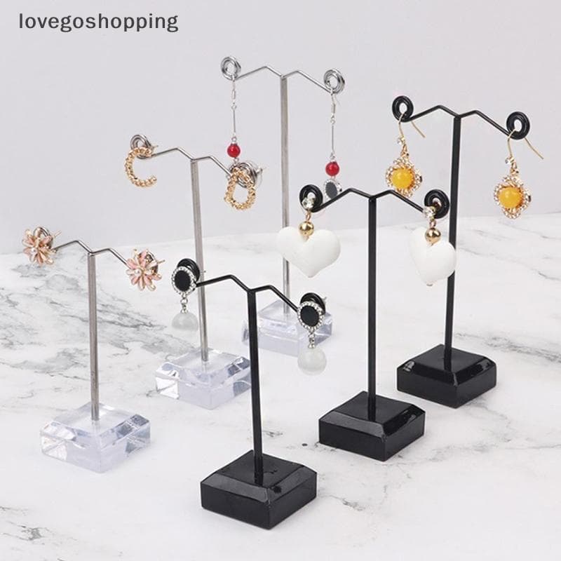 [lovego] Suporte De Exibição De Joias De Metal , Acrílico Transparente , Brinco , Gancho , Cabide , Contador , Organizad