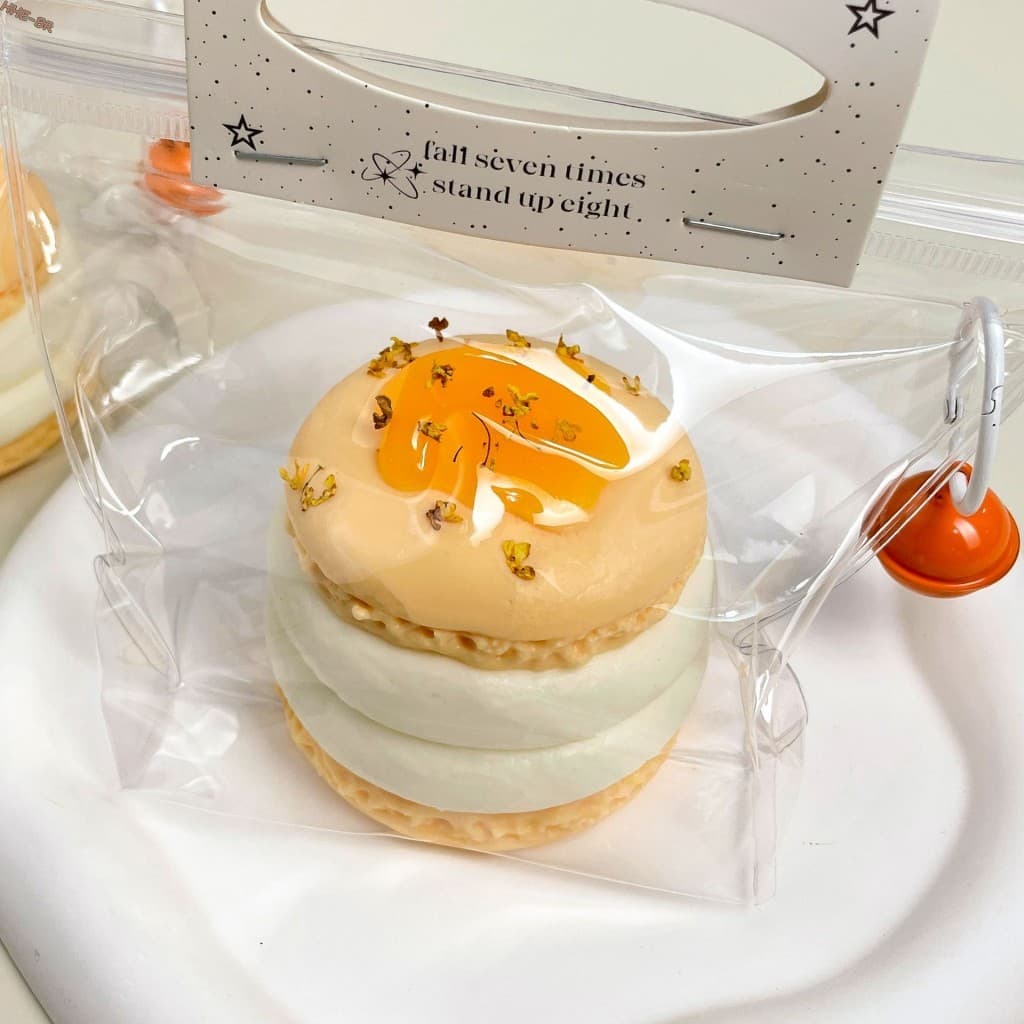 Brinquedo De Aperto De Silicone Osmanthus Suflê De 3 Camadas-Jogo Sensorial De Alívio Do Estresse De Qualidade Alimentar