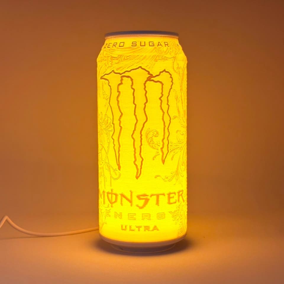 Luminária Monster 3d Led Decorativa Presente Geek