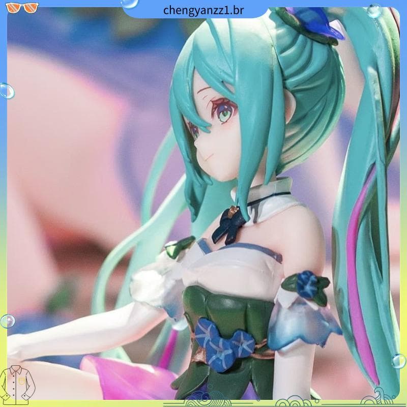 Morning Glory Hatsune Miku Feito à Mão Bidimensional Linda Menina Anime Chassis Desktop Decoração de Carro Modelo Decora