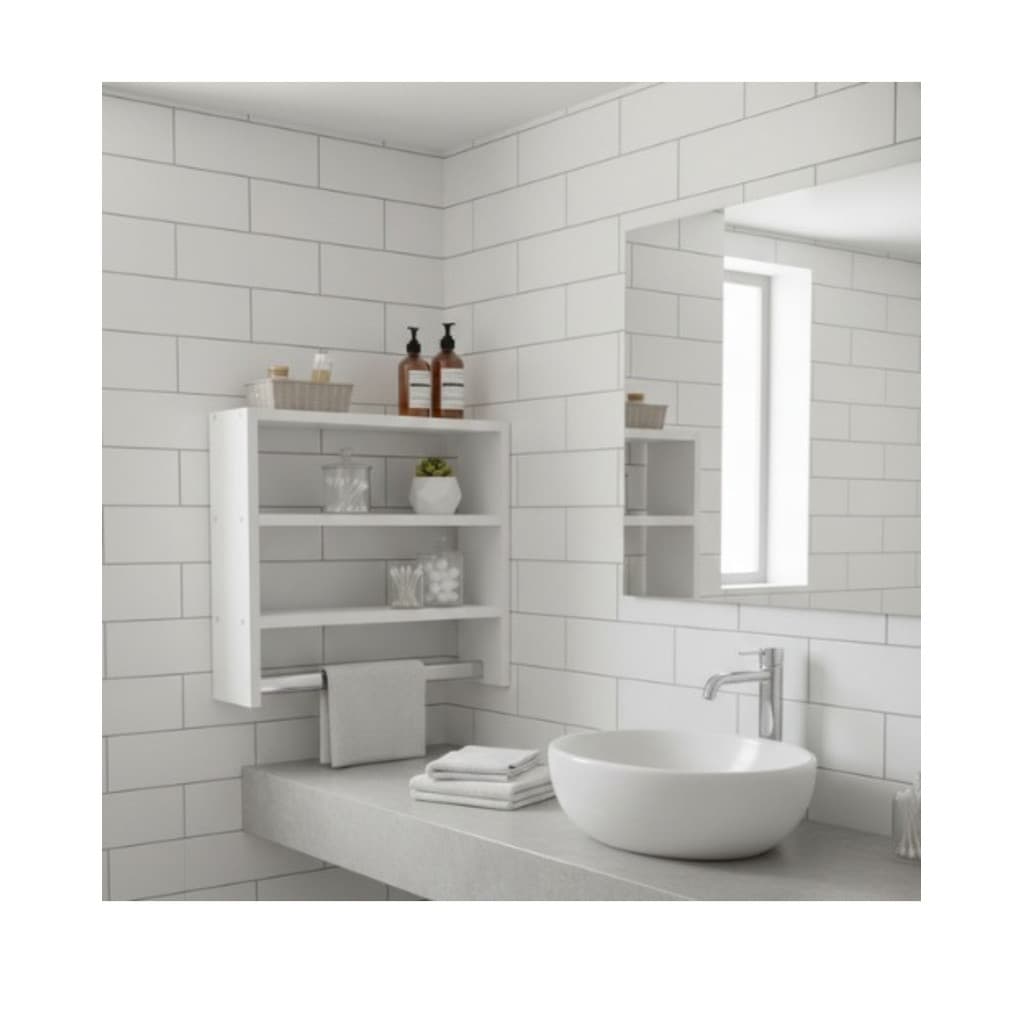 Prateleira Nicho para Decoração Multiuso –  36x36x10cm - Banheiro e Cozinha
