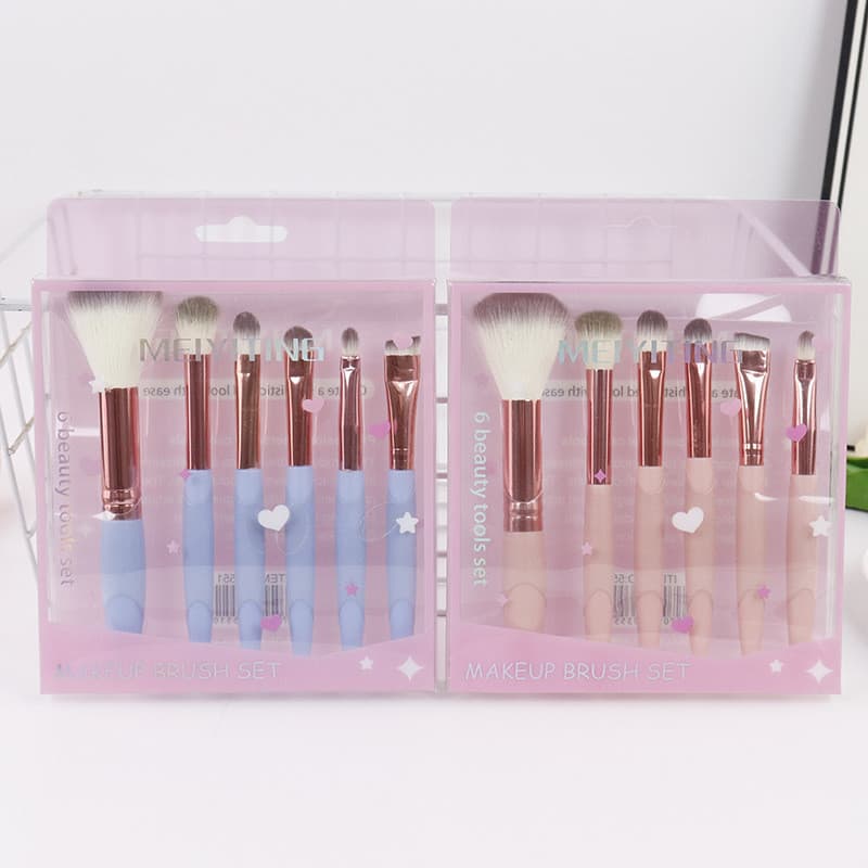 High-End 6 conjunto de pincéis de maquiagem salão de beleza mesmo estilo Blush escova de base cosmética escova de lábios