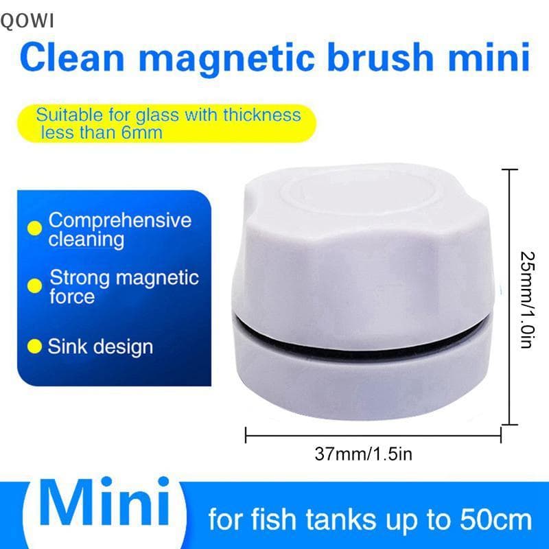 qo Mini Aquário Tanque De Peixes Escova Magnética Limpador De Janelas De Vidro br