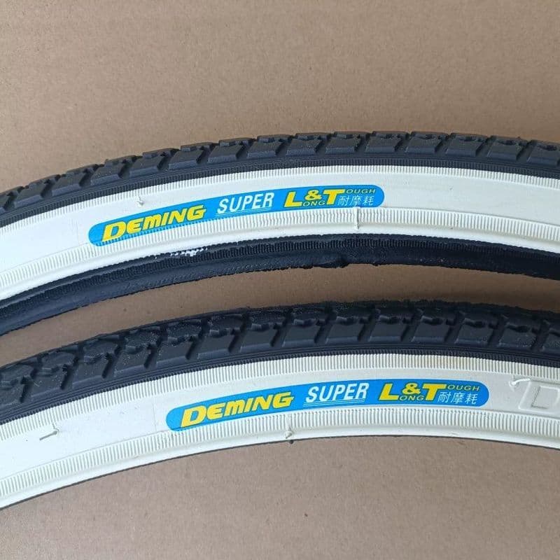 Novo 80cm 87cm 90cm pneu lateral branco novo tubo externo interno Deming 26/27*13/8 resistente ao desgaste engrossado co