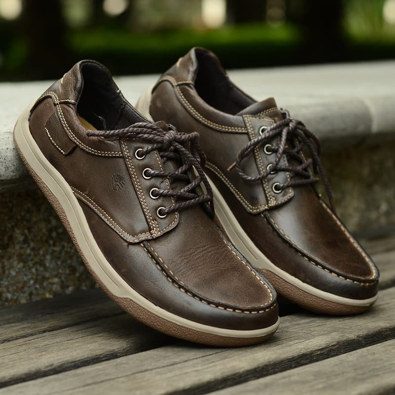 Comércio exterior pedido Original sapatos masculinos All-Match respirável couro genuíno de sola grossa sapatos de conduç