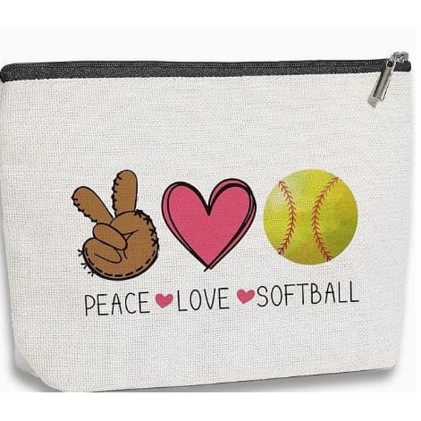 Paz Amor Basquete Saco De Maquiagem Para Mulheres Meninas Cosméticos Viagem Zíper Bolsa Presentes Jogadores Equipe Anive
