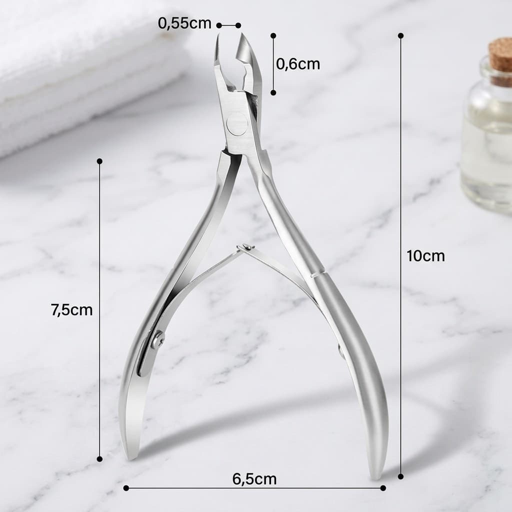 Mini Alicate De Cutícula 10cm Cabo Curto Prático Cortador De Unha Aço Inox Removedor De Peles Mortas Pronta Entrega