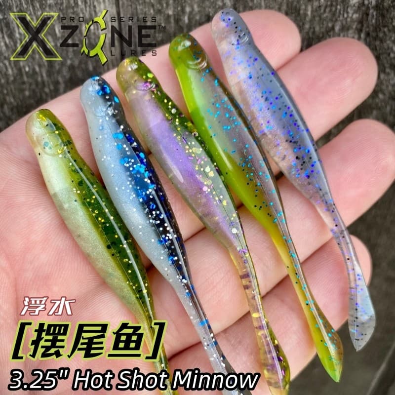 American XZone Hot Shot Minnow11cm Isca flutuante Black Pit Lure Soft Worm Isca macia