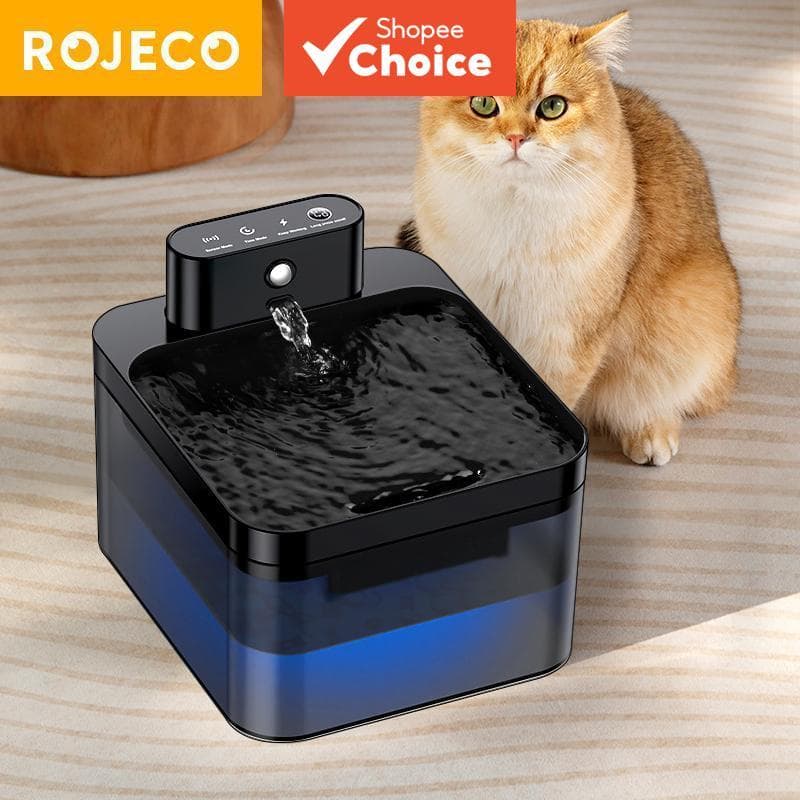 Fonte Sem Fio Para Animais De Estimação Rojeco 2.2L Sensor De Movimento Operado Por Bateria Com Desligamento Automático