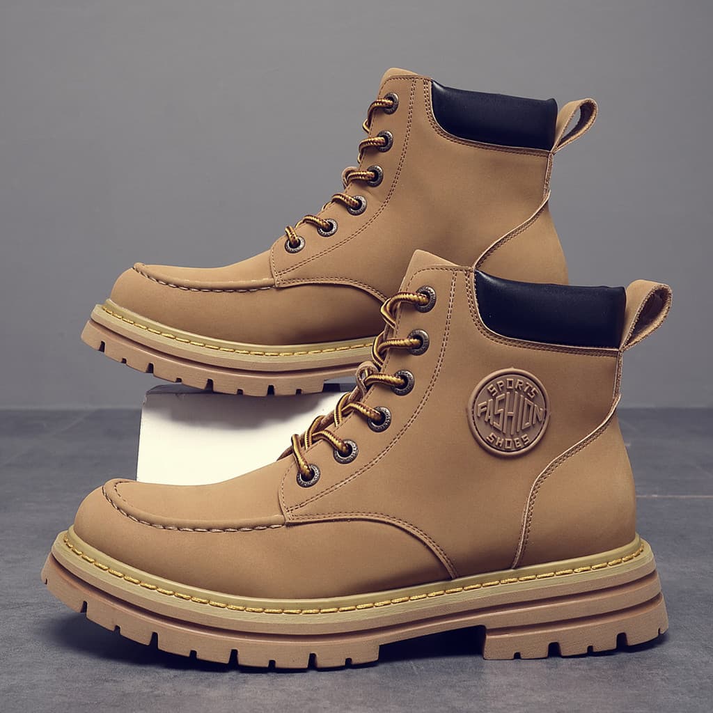 Mobe sapatos masculinos 2026 primavera novo estilo Martin botas masculinas inverno preto botas masculinas antiderrapante