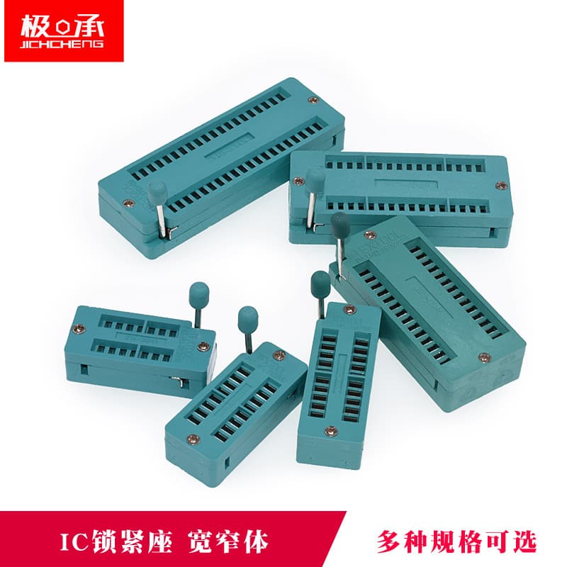 Soquete de travamento IC Soquete móvel 51 Base de teste de Chip MCU Corpo largo e estreito 14/16/20/24/40P