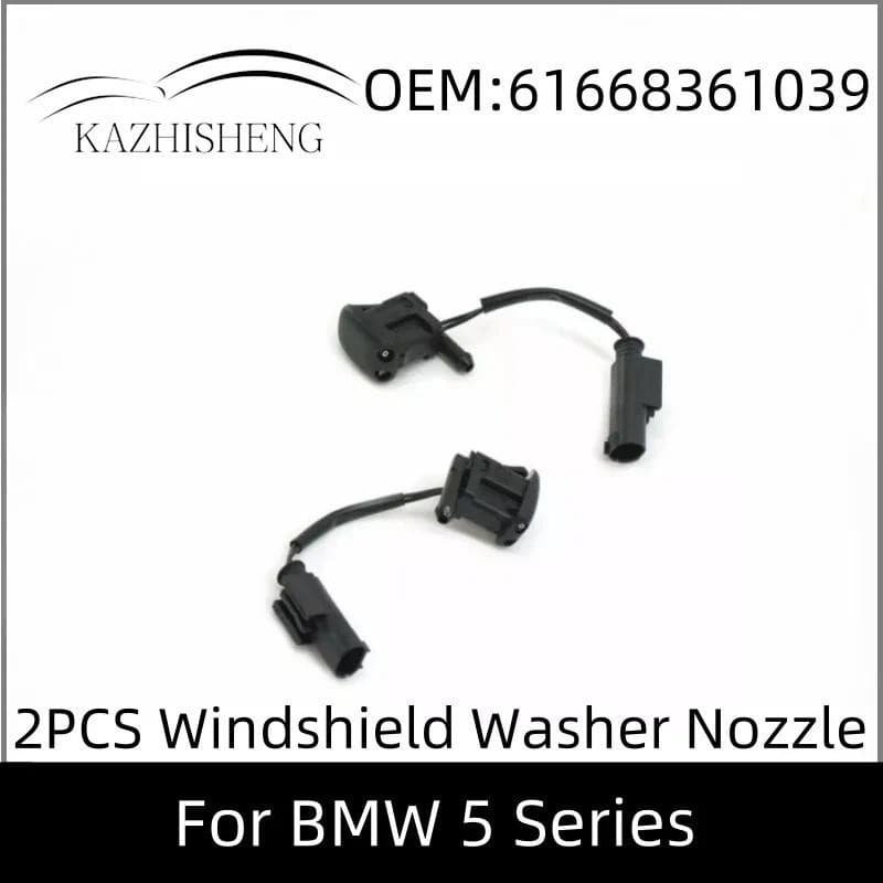 61668361039 2 Pçs Limpador De Pára-Brisa Do Carro Spray De Água Jato Lavadora Bico Brisas Para BMW Série 5