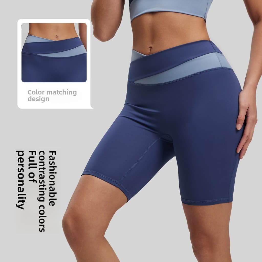 Calça Pêssego Shorts Esportivos de Verão Anti-reflexo