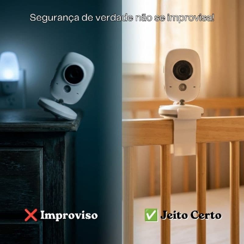 Suporte Para Baba Eletronica VB603 Fixação Berço Segurança Para Seu Bebê