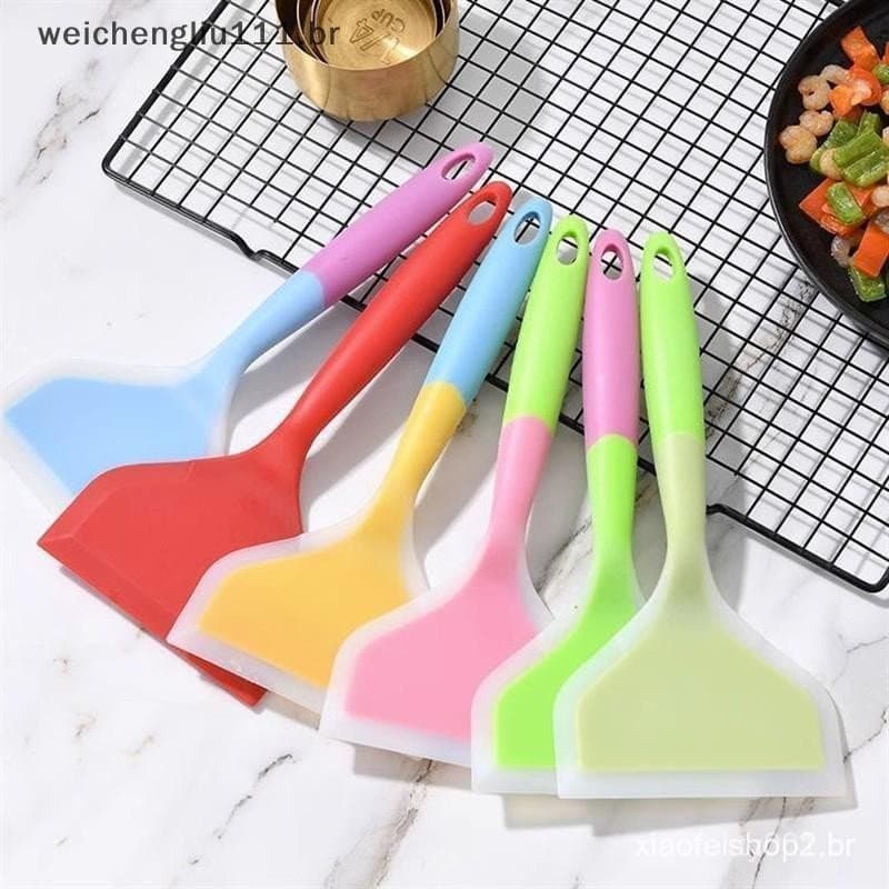 Espátula de silicone, espátula antiaderente para fritar, utensílios de cozinha, espátula para fritar ovos, virador de pa