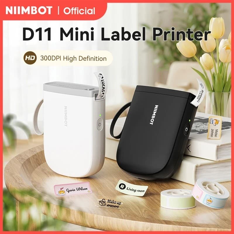 Niimbot d11 Nova Versão mini Impressora De Etiquetas Portátil 300dpi Sem Fio bluetooth Fabricante Nome Etiqueta Cozinha