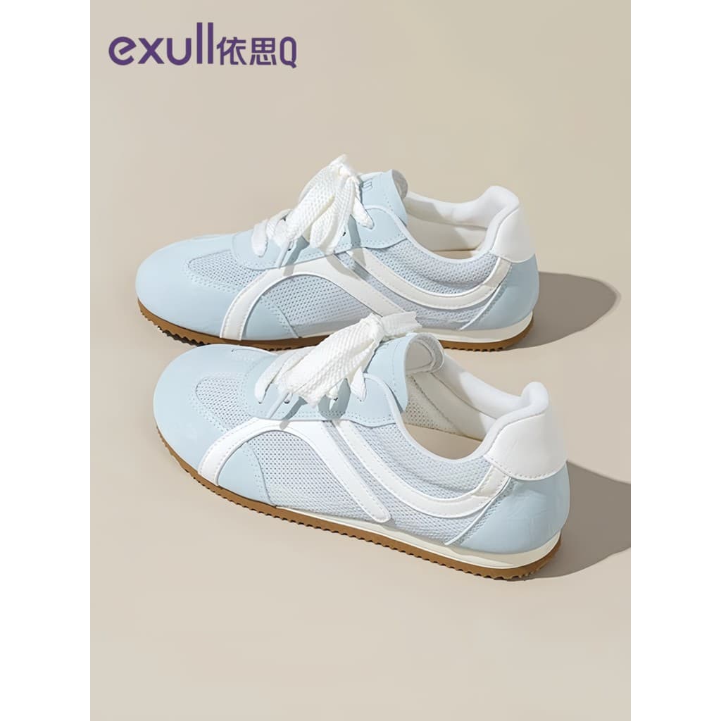 Yisi q sapatos de treinamento alemão feminino 2026 verão novo estilo respirável estilo fino esportes sapatos brancos sol
