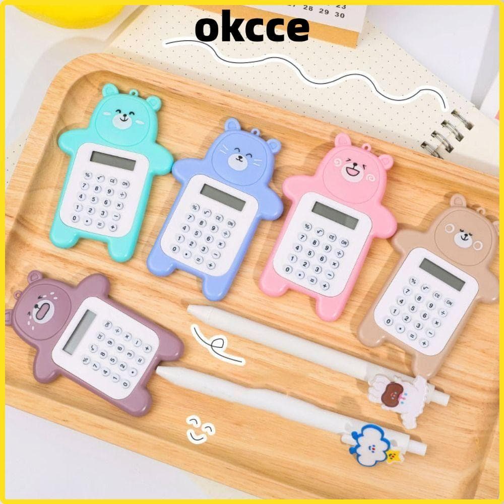 Calculadoras Científicas OKCCE , Mini Calculadora Com Display De 8 Dígitos , De Estudante Em Formato De Urso