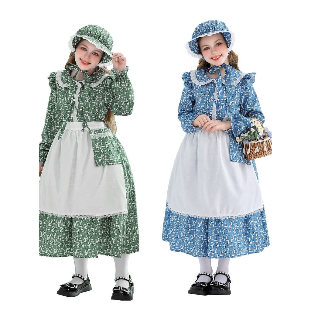 Novo produto crianças Colonial menina Pastoral empregada traje Halloween mansão europeia empregada cos evento desempenho