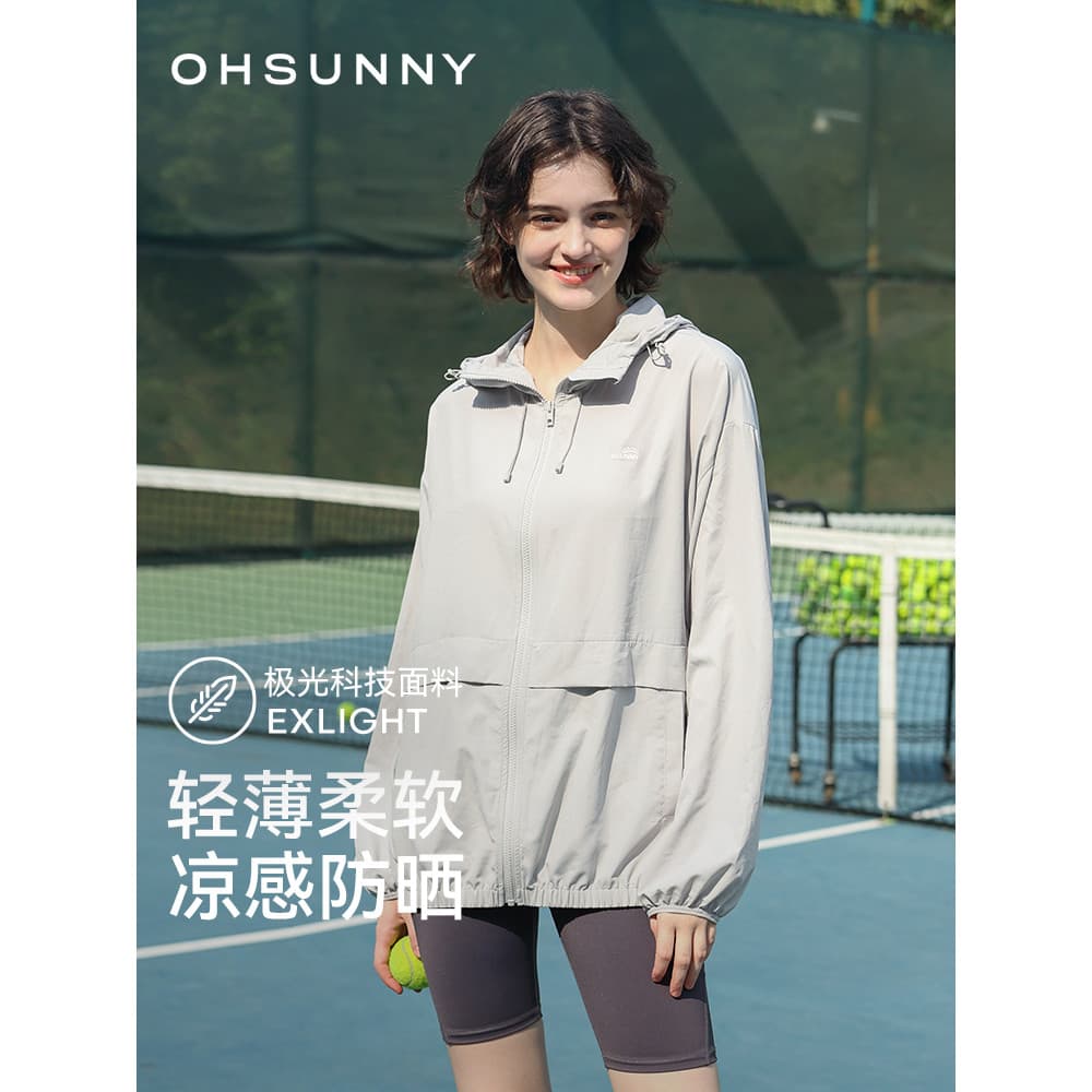 Ohsunny protetor solar roupas femininas ao ar livre Anti-ultravioleta luz respirável solto exterior Wear estilo esportiv
