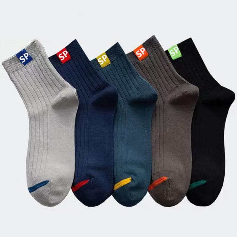 [20 pares] meias masculinas na moda All-Match Mid-Tube meias outono inverno engrossado quente meias masculinas carta mei