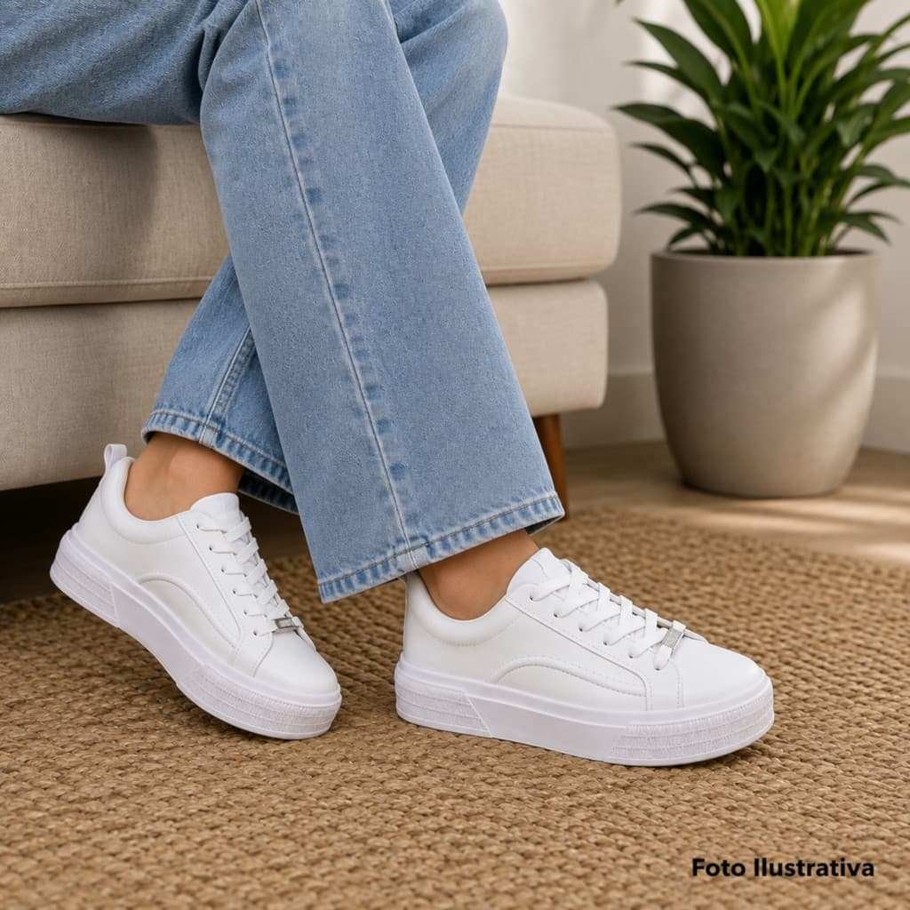 Tênis Casual Feminino Vizzano Plataforma Leve Confortável