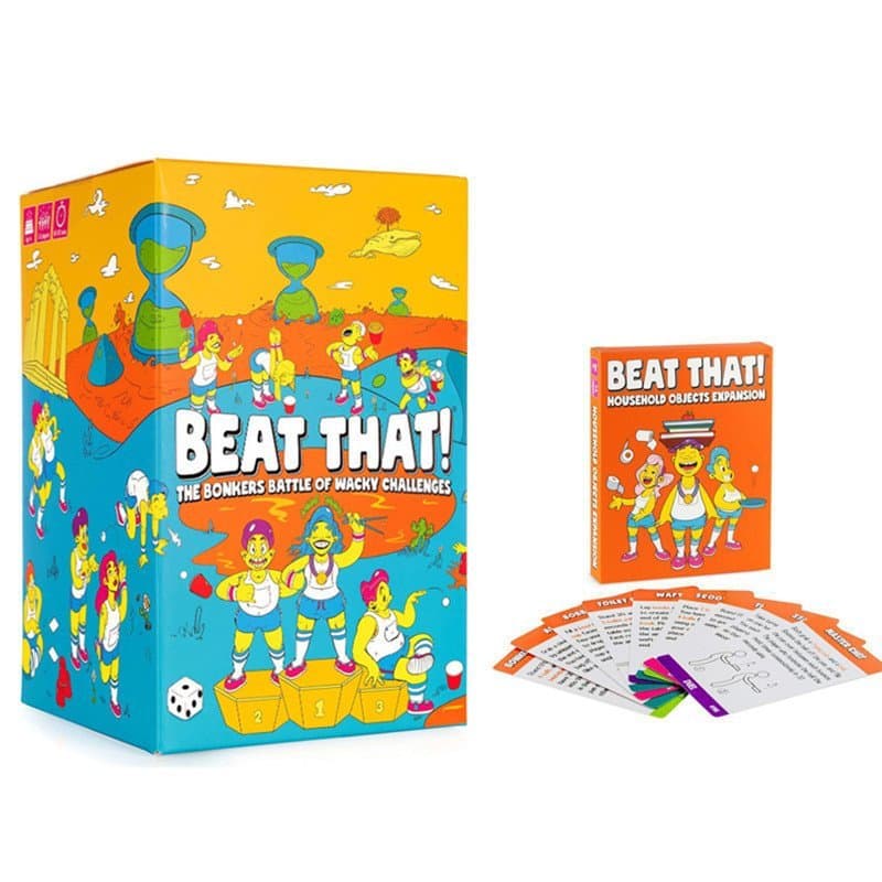Um jogo casual para festas em família para adultos, Beat That! O brinquedo de jogo entre pais e filhos que o vence---7.2