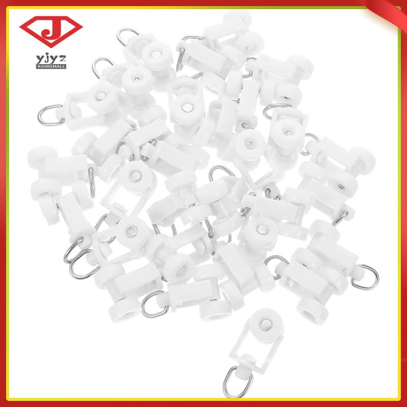 100 Pçs Cortina Pista Slider Rolo Ferroviário Planadores Banheiro Pendurado Polia Rolos Para Janela Yujingyouzhang