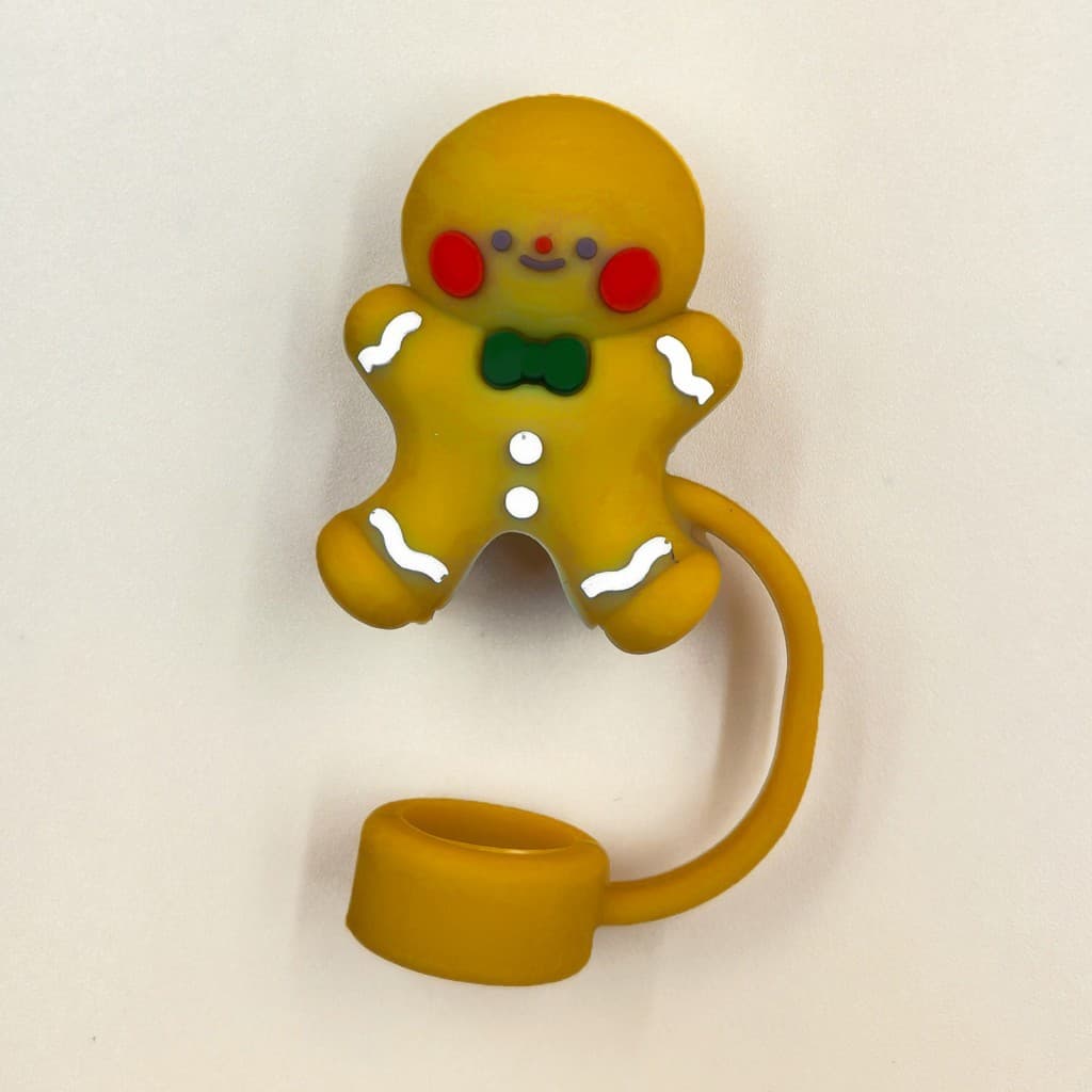 Capa De Palha De Silicone De Natal , Material Seguro , Tampa Para Beber , Toppers Adequados Presentes De Membros Da Famí