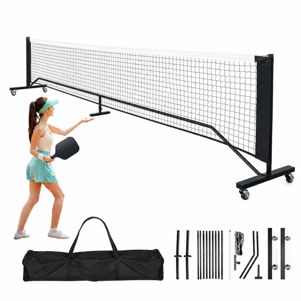Rede Pickleball Portátil com Bolsa - Fácil Montagem para Treino de Tênis e Jogos ao Ar Livre