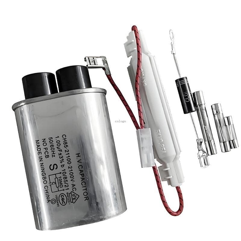 2100V 1 0uF Conjunto Capacitores Serviço Micro-Ondas 6 Peças Reparo Caixa Metal