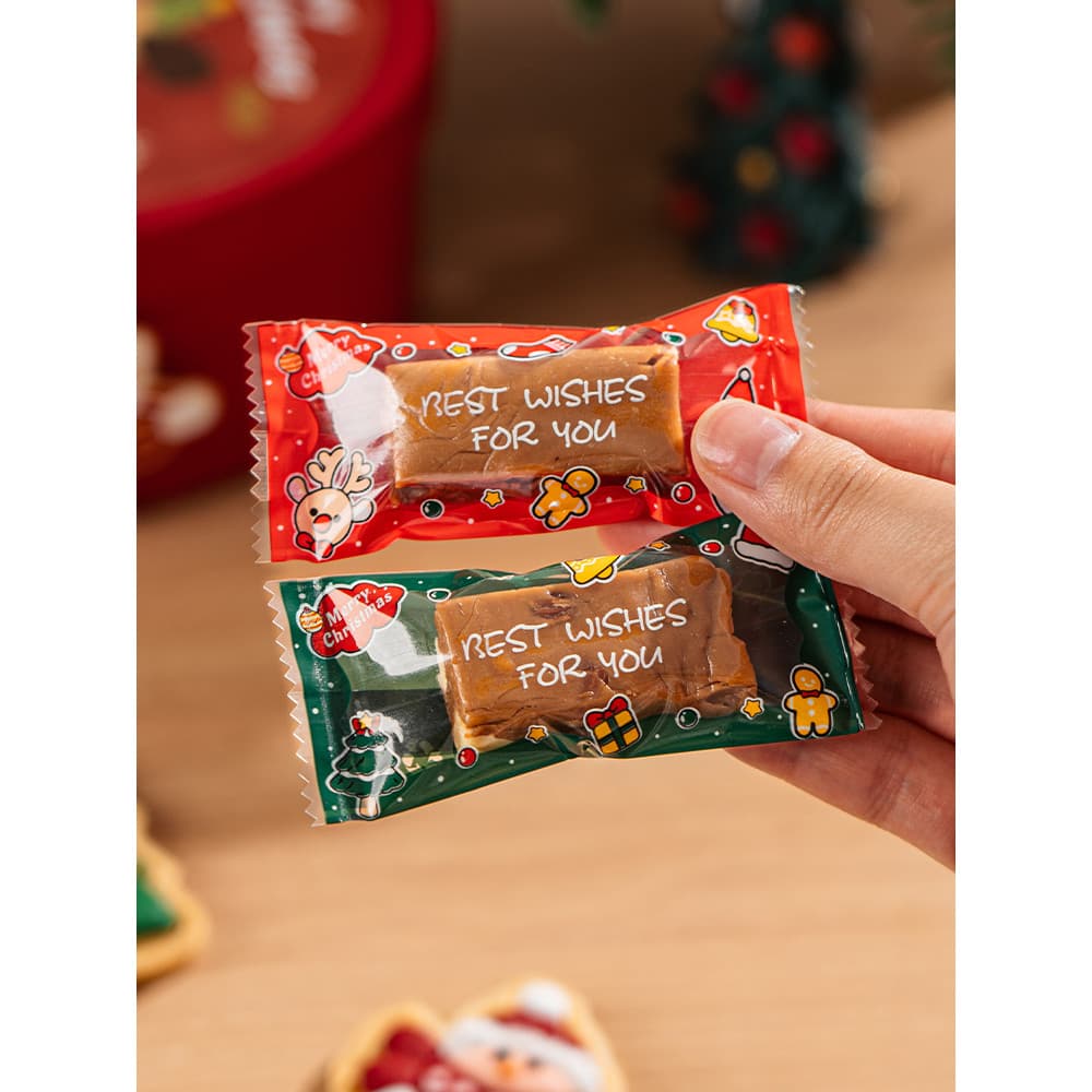Saco de embalagem de doces de natal Nougat saco de caramelo máquina de selagem saco de papel de doces separado floco de