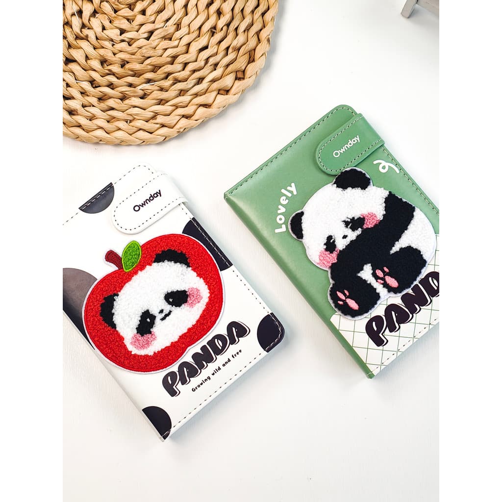 Panda caderno bloco de notas fivela magnética diário bonito dos desenhos animados mercadoria caderno bloco de notas