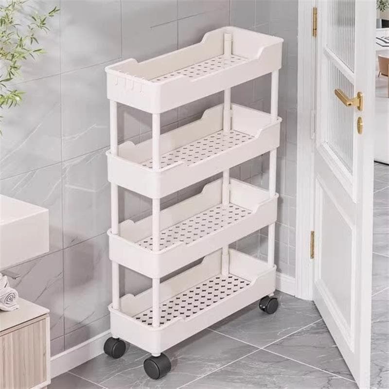 Atrás da porta gap Rack banheiro estreita lacuna armário de armazenamento lacuna dedicado Multi-camada carrinho móvel Su