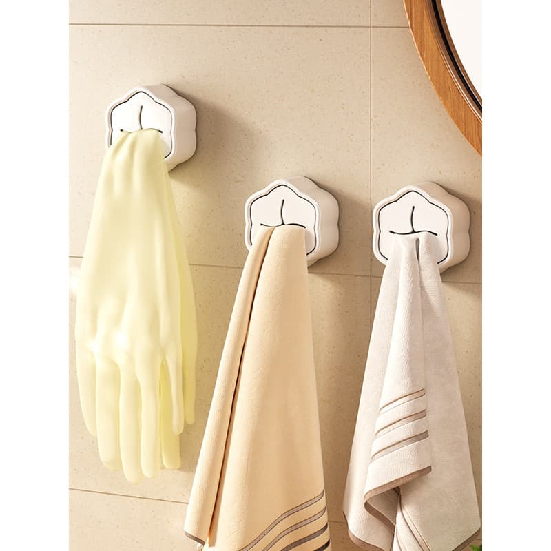 Toalheiro de banheiro sem perfuração, rack de armazenamento de banheiro, plugue de pano de cozinha, gancho de toalha par