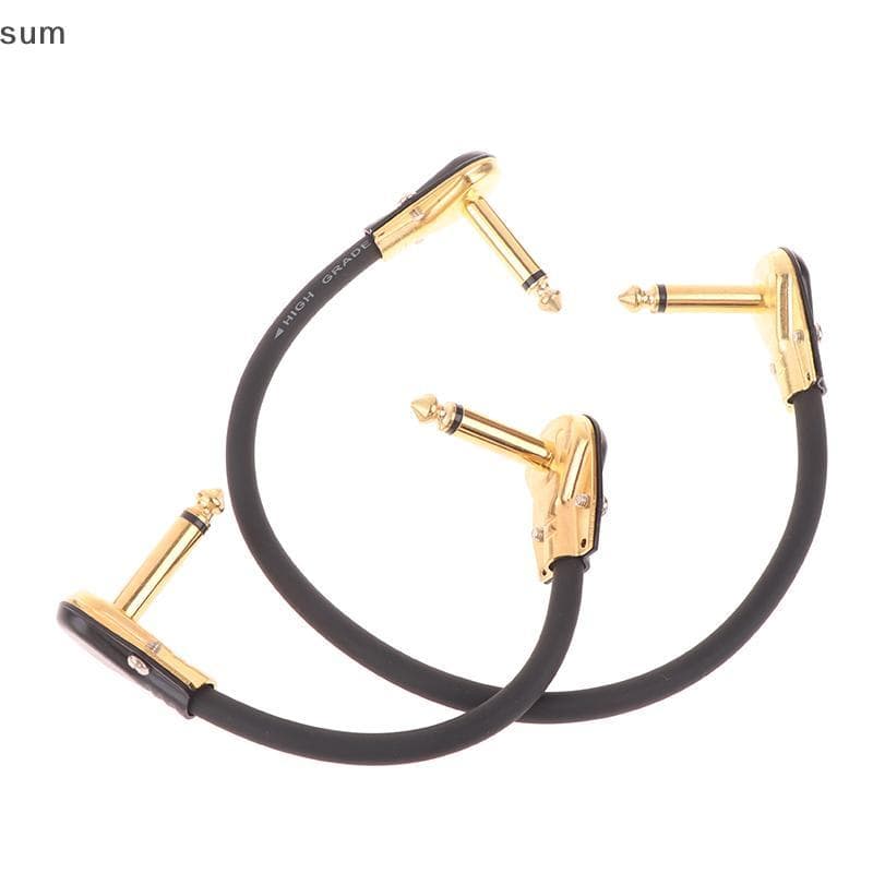 [sum] 1 Peça Cabos De Remendo De Guitarra Ângulo Reto 15/30CM 1/4 Cabo Para Pedais De Efeito Áudio BR