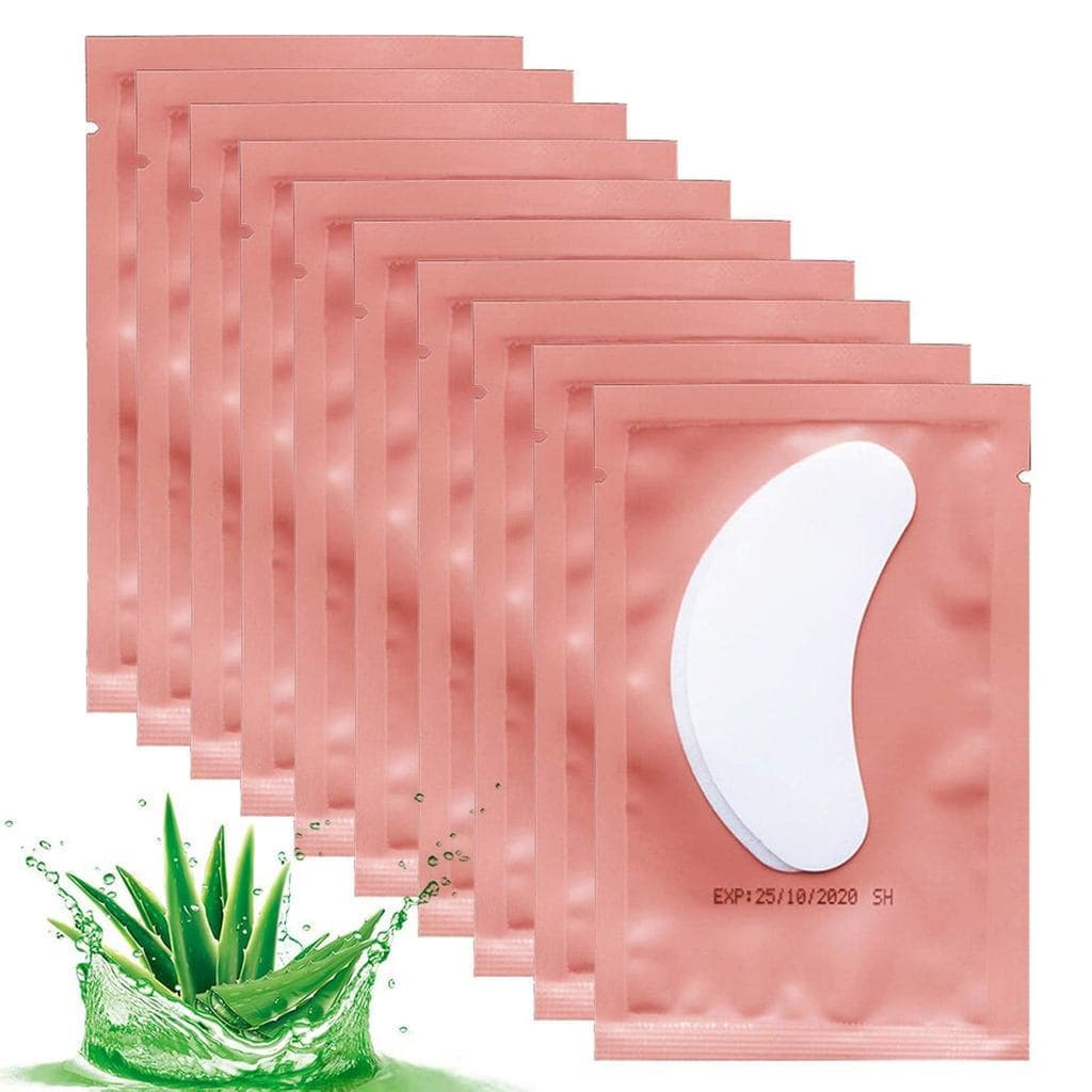 Conjunto de 50 Pares de Almofadas para a Área dos Olhos, Patches de Gel para Extensão de Cílios, Almofadas de Hidrogel s