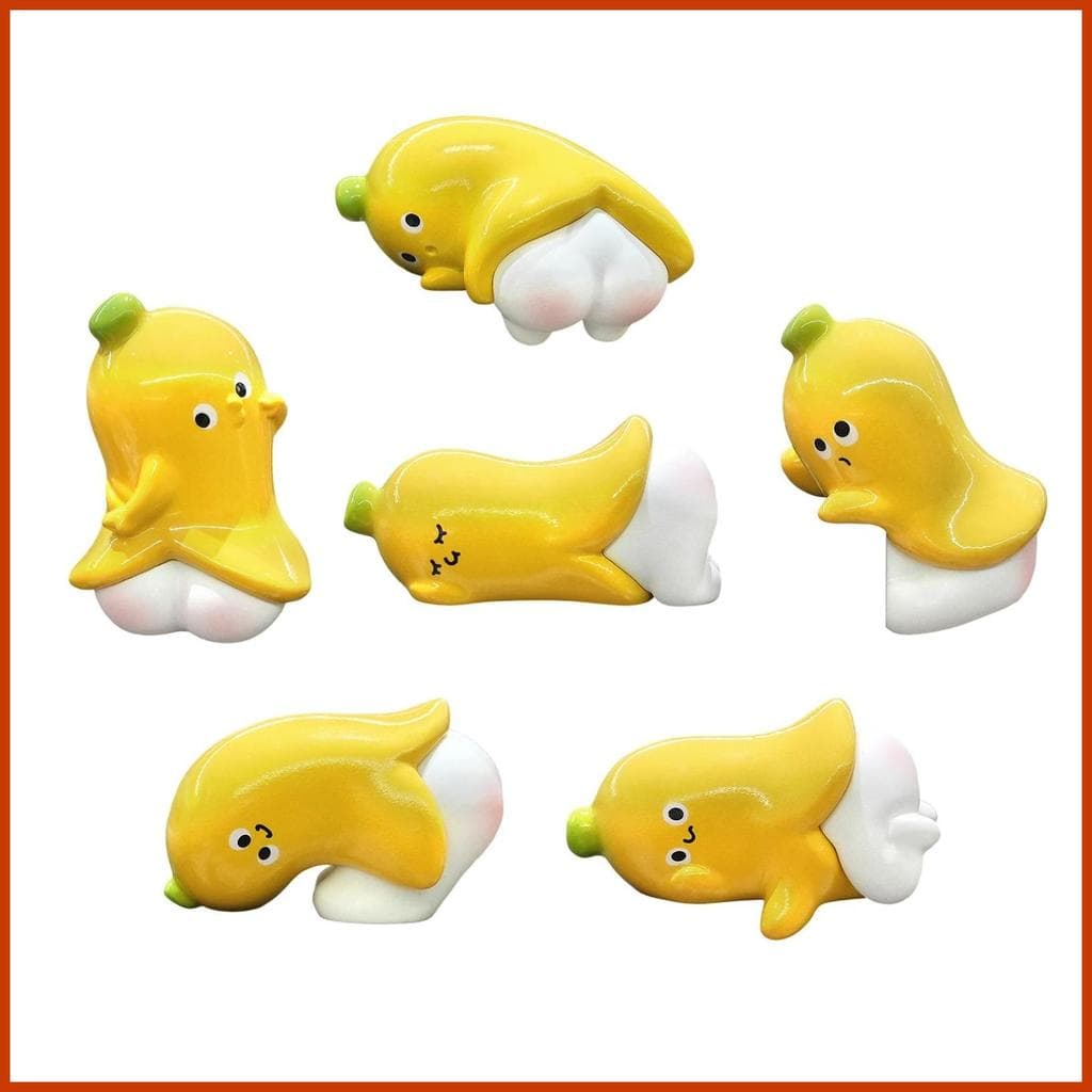 Decoração De Monitor De Computador , 6 Peças , Resina , Banana , Novidade , Fofa , Decorações Para Crianças habke2br