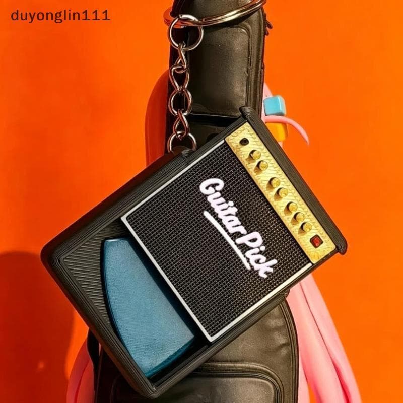 (duyonglin111) Chaveiro Portátil Para Caixa De Palheta De Guitarra , Armazenamento Conveniente 3 A 5 Palhetas , Organiza