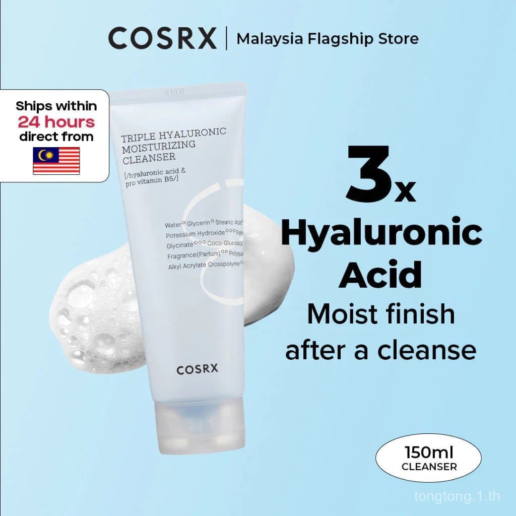 ESCOLHA PRINCIPAL: Limpador Hidratante COSRX Hydrium 150ml 100% Original, Ácido Hialurônico Triplo, Vitamina B5,