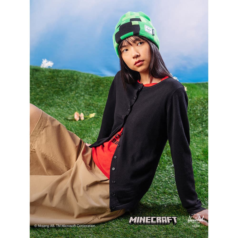 Herschel < minecraft > minecraft Suéter de marca conjunta Chapéu de malha Presentes da moda