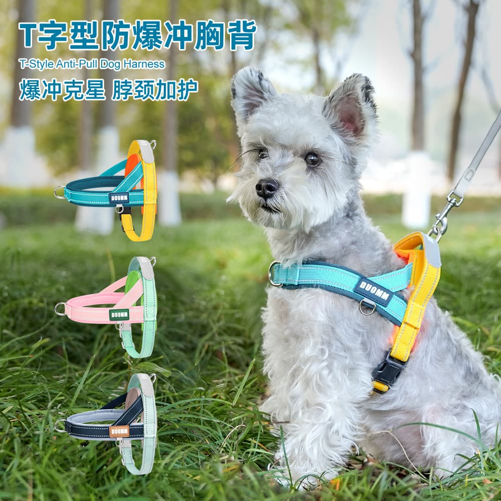 Corda de tração para cães de tamanho médio Schnauzer Shiba Inu Teddy Saddle Style ajustável à prova de explosão Che