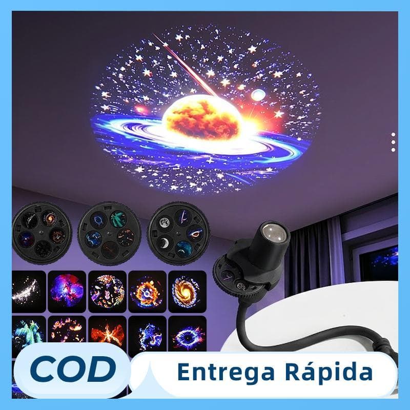 Projetor Galaxy Alimentado Por USB Multi Planet Patterns Flexível Ne LED Star Lamp Para Decoração Noturna De Quarto Em E