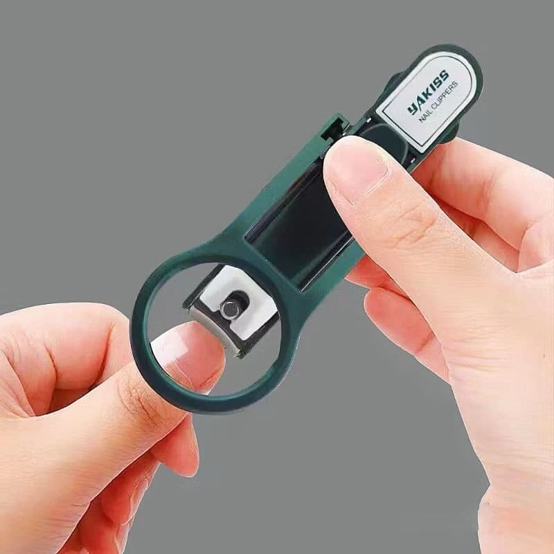 Cortador De Unhas  De Aço Inoxidável com lupa criança idosos