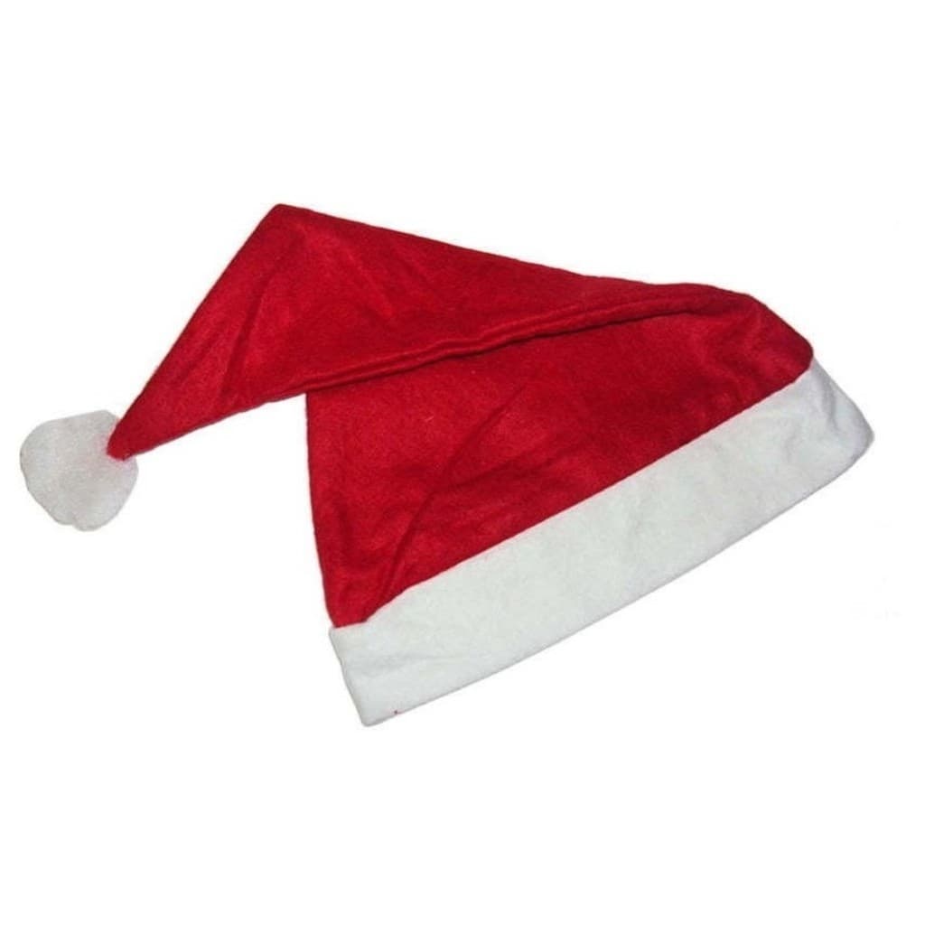 Gorro De Papai Noel Vermelha Tradicional Tam Adulto Touca Mamãe Noel Natalina