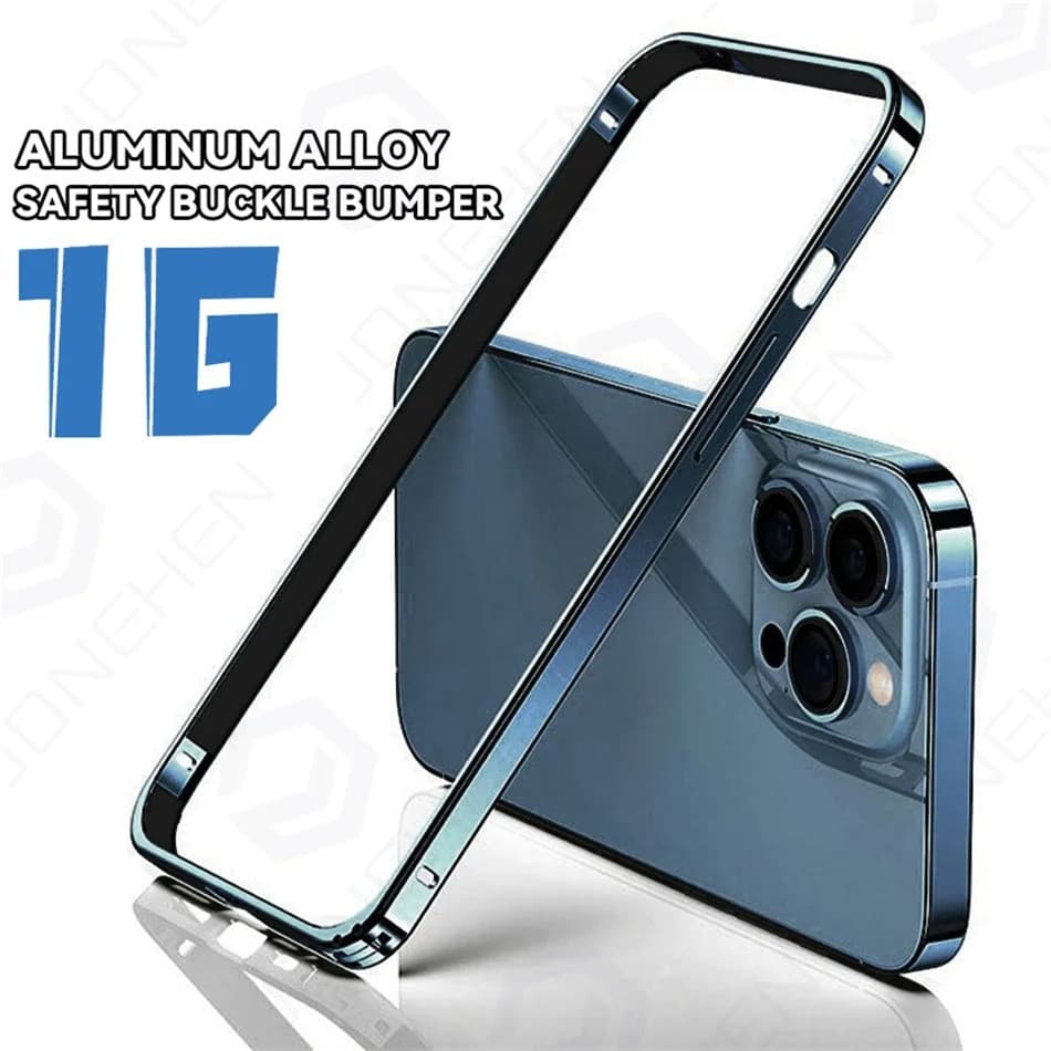 Quadro De Metal De Alumínio Leve De Luxo Para iPhone 12 13 14 Plus 15 16 17 Pro Max Caso Pára-Choques Ultra Fino Liga Pr