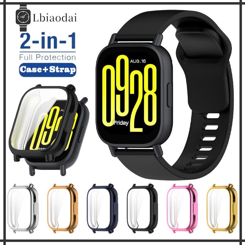 2IN1 Capa TPU+Pulseira De Originais Silicone Para Redmi Watch 5 Active/Redmi Watch 5 Lite Relógio Smartwatch Acessórios