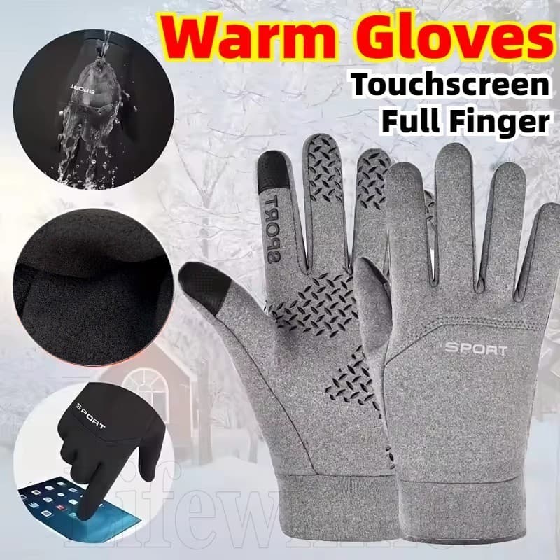 Luvas Quentes Para Ciclismo Ao Ar Livre – Femininas Masculinas Antiderrapantes Com Tela Sensível Toque Luva Térmica De P