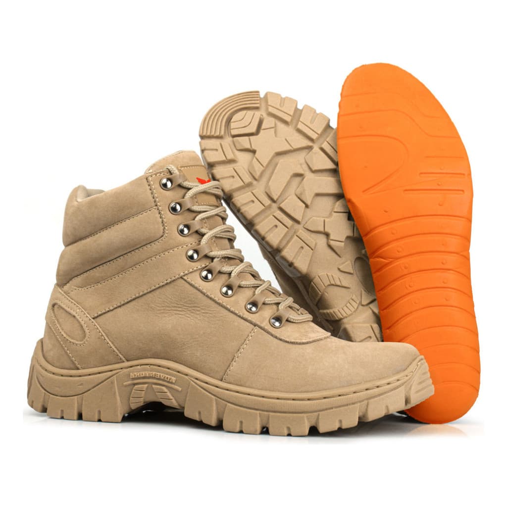 Bota Coturno Militar Masculino Adventure Tático Confortável Motociclista Cano Medio
