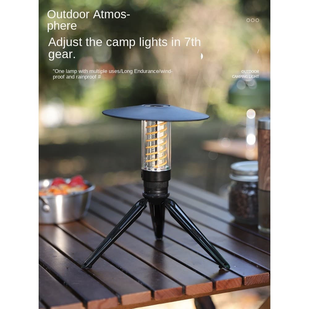 Acampamento ao ar livre luzes LED iluminação portátil bateria longa vida atmosfera de carregamento dossel tenda acampame